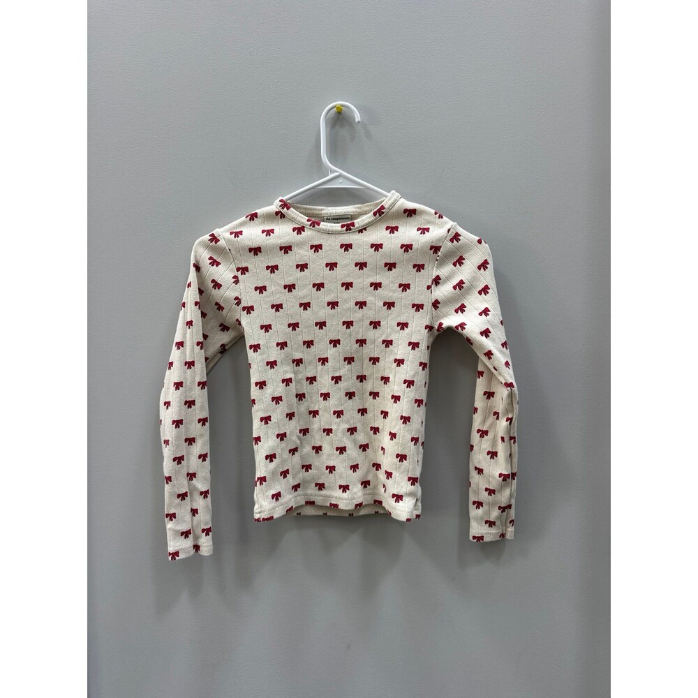 The Campamento Red Bows T-Shirt in Ecru 9/10